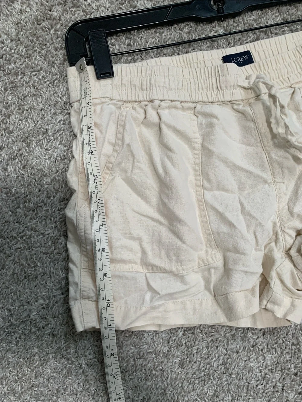 J. Crew Cream Linen Drawstring Casual Women’s Shorts